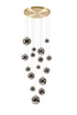 Saga Pendant 16 Light Gold/Chrome Plated Glass